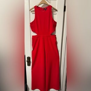 Cute red jumpsuit w/ cutouts from Express
